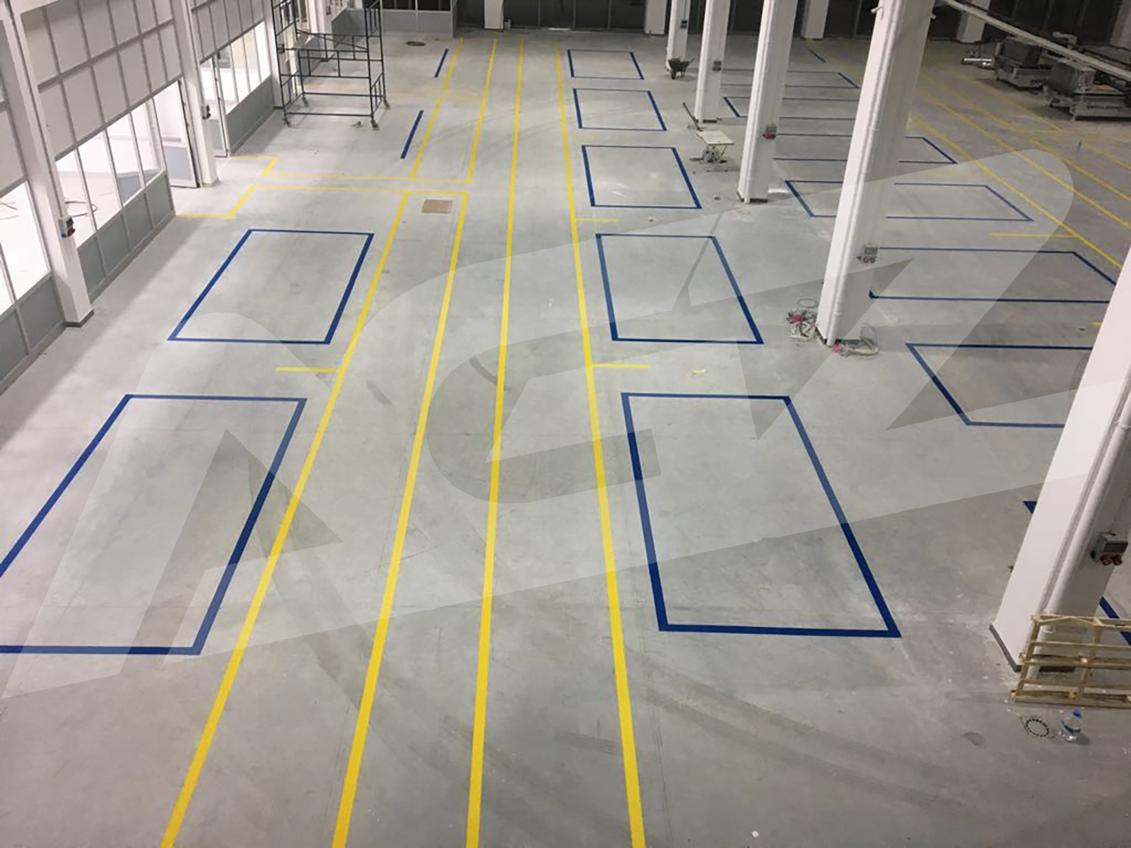  Fabrika İsg Yaya ve Forklift Yolu Çizgi Uygulamaları